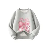 Розовый бант / Серый [Кожа-дружественный интегрированный бархат]