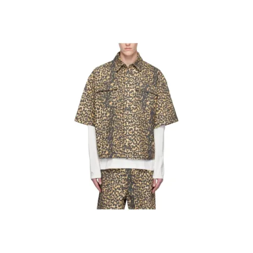 RHUDE Леопард Boxy Work Denim Shirt Men's