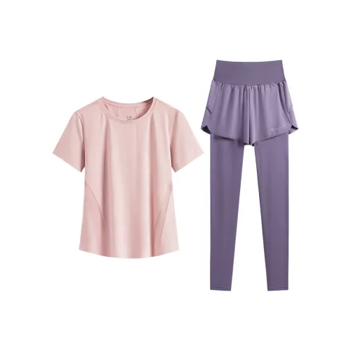 Baishi Velvet Фитнес Комплект Быстросохнущая Одежда для Пилатес и Йоги Женская Двухкомпонентная Набор Антибликовое Высокопрочное Брюки