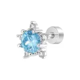 [Single] Blue Star Earrings  
[Одиночный] Синие серьги-звезды