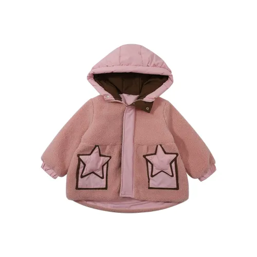 SHIBU Ледяное Сердце Малыш FIVE Пунктуированная Звезда Хлопок Тренчкот Розовый Детские Свитеры