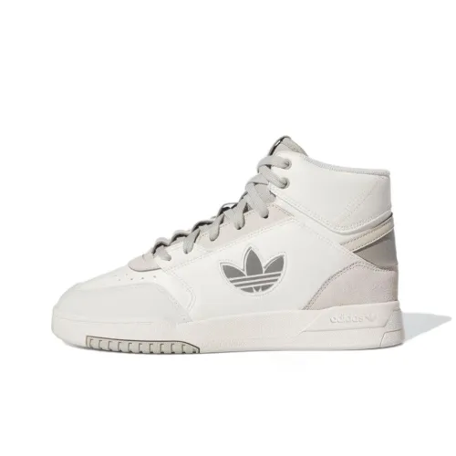Adidas Originals Drop Step XL Износостойкий и Легкий Высокий Топ Скейтборд Кроссовки Женские Серый Белый