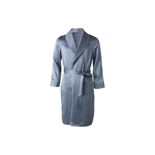JINSANT Пыльно-синий 22 мм Тяжелый вес Мужские Банные халаты