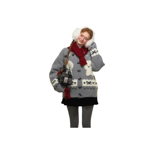 YOUDENG·CUI Серый Женский Трикотаж