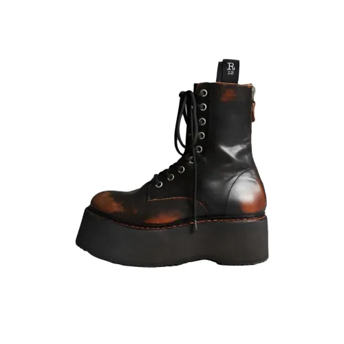 R13 Короткий Мартин Boot 7 см Женские Черный