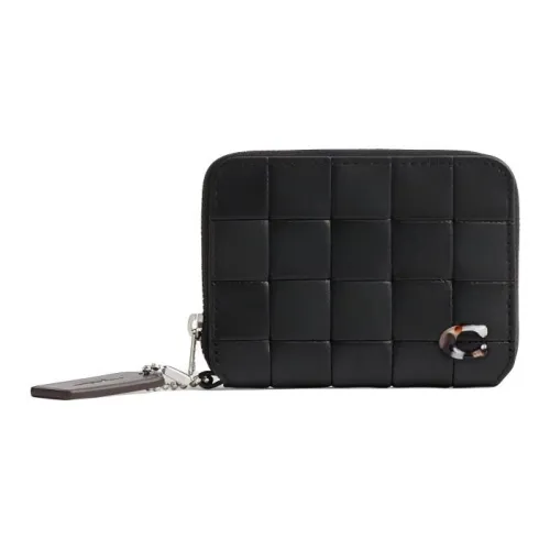 COACH Кошелек из коровьей кожи Унисекс Черный