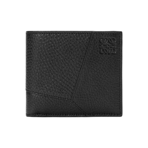 LOEWE Пазл Коровья кожа Кошелек Мужской Черный
