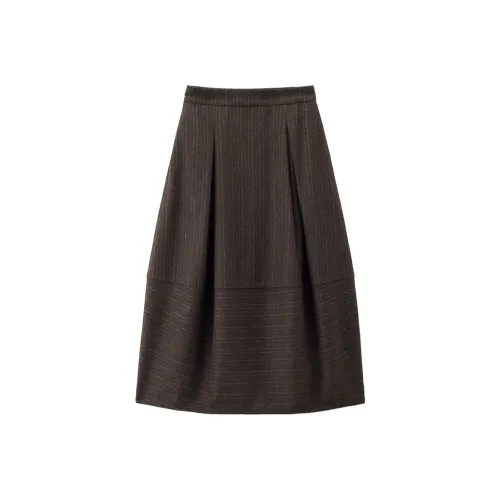 Giordano Повседневный Длинный Юбка Женские