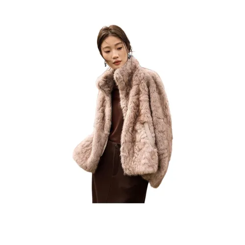 Mo Han Yi Mei Серый Коричневый Женские Меховые изделия