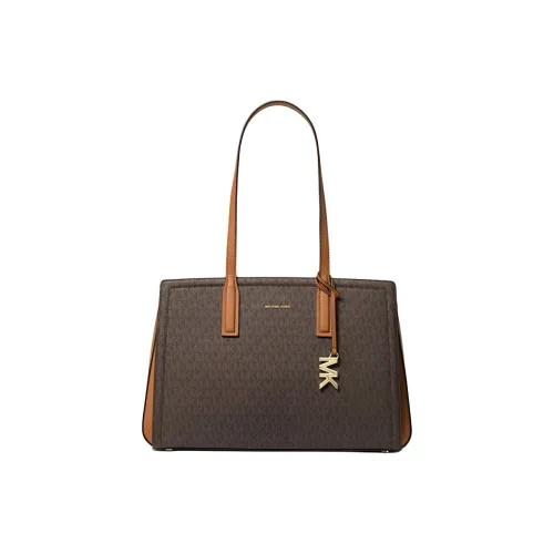 MICHAEL KORS Покрытый холст Сумка через плечо Средняя Женская Коричневая