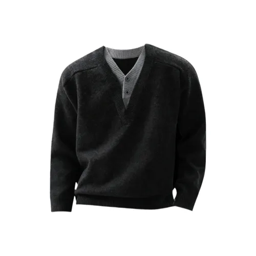 BANKONGSHAN Темно-серый унисекс трикотаж