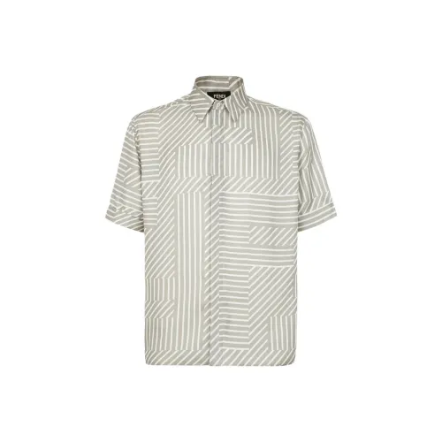 Fendi Бежевые Мужские Рубашки