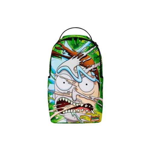 SPRAYGROUND Rick Morty Коллаборация Полиэстер Рюкзак Унисекс Зеленый