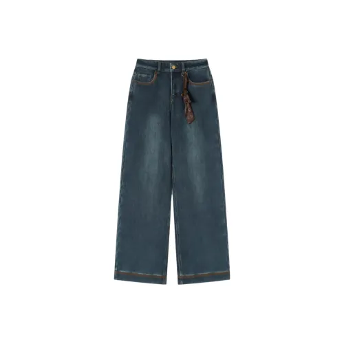 XIANGYING Джинсовый синий Женские Джинсы