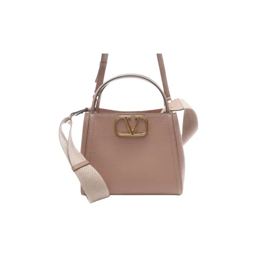 Valentino Телячья кожа Сумка Сумка через плечо Средняя Женская Розово-бежевая