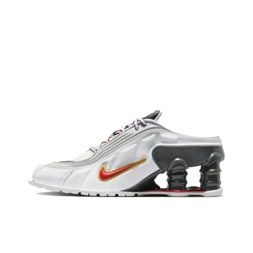 Martine Rose x Nike Shox MR4 Low Топ Беговые кроссовки Женские Серебряные