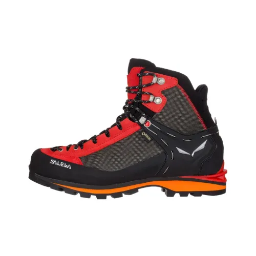 SALEWA CROW Gore TEX Устойчивый к истиранию Водонепроницаемый и Дышащий Высокий Топ Походная обувь Мужская Черная
