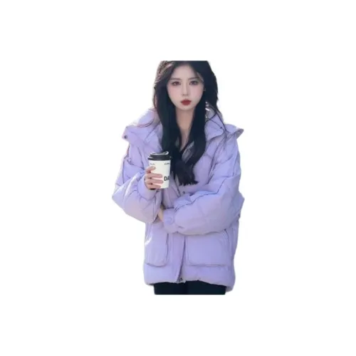 OURUOKE Кожа Flattering Таро фиолетовый Женские пуховики