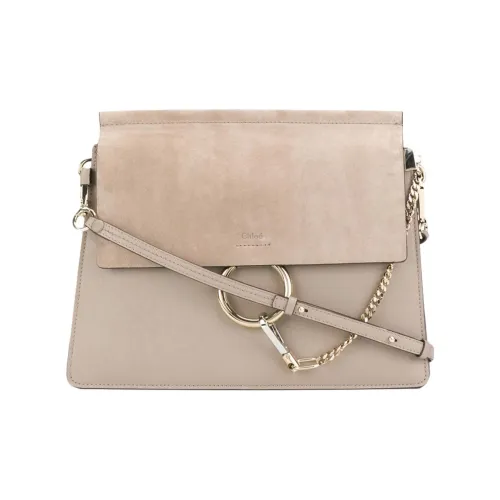 Chloe Faye Телячья кожа Сумка через плечо Женская Серый