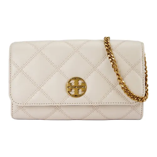 TORY BURCH TB Willa Золотая Сумка с Ременями Сумка через плечо Женская Белая