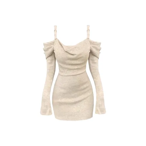 TSKIU Длинное платье с длинными рукавами женское