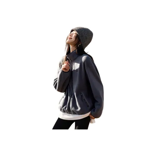 Mo Han Yi Mei Вельвет Feel Пальто Женское