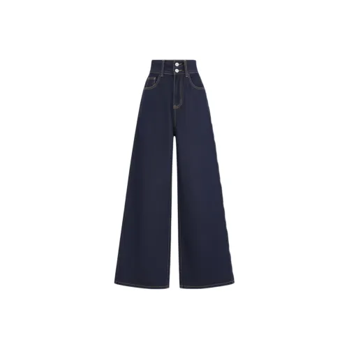 AURORA DIARY Темно-синий Тонкий Женские Джинсы