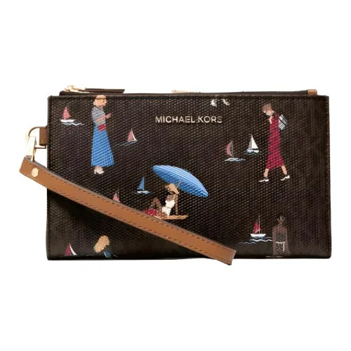 MICHAEL KORS MICHAEL KORS Luggage Collection Кожа Кошелек Сумка Клатч Женские Коричневый