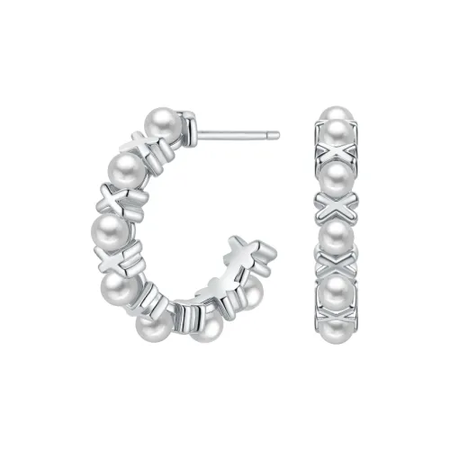 Серьги BABYBEI с высоким блеском и жемчугом женские