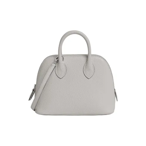 HERMES Bolide Mysore Шевро Одно плечо Сумка Мини Женские 80 Gris Perle Жемчужно-серый