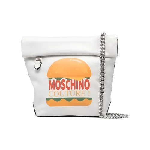 MOSCHINO Полиэстер Плечо Сумка Женская Белая