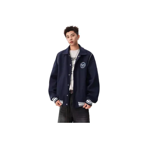 FUNST Темно-синие мужские куртки