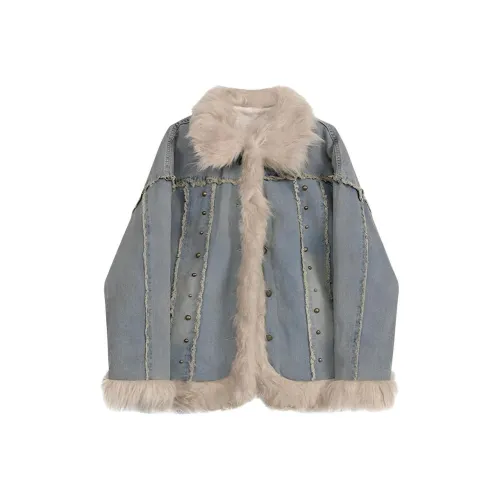 DITB Джинсовый синий Женские пуховики