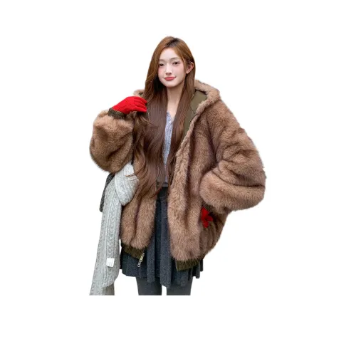 MEXICAN Армейский зеленый Женские меховые изделия