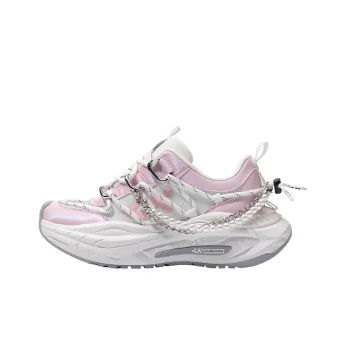 Размер CN Амортизаторы Shock Устойчивые к истиранию Низкий Топ Повседневный Городской Коммутирование Беговые кроссовки Женские Розовый