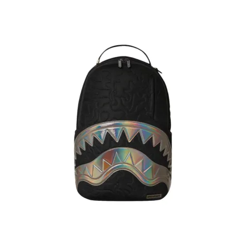 SPRAYGROUND Рюкзак из искусственной кожи унисекс черный и серебряный