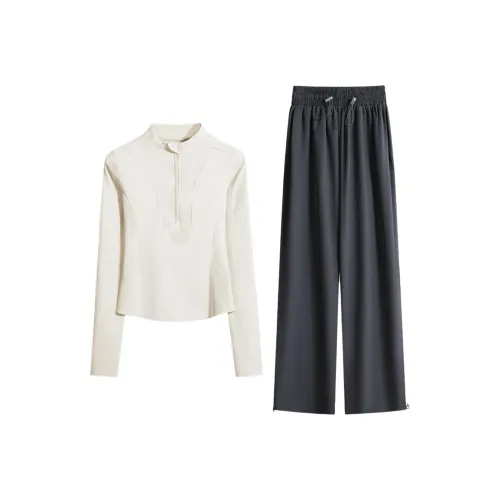 Фитнес Комплект Мода Быстросохнущий Длинный Рукав Женские Профессиональный Спортивный Соревновательный Тренировочный Спортивный Одежда Элегантность Уменьшение Весов