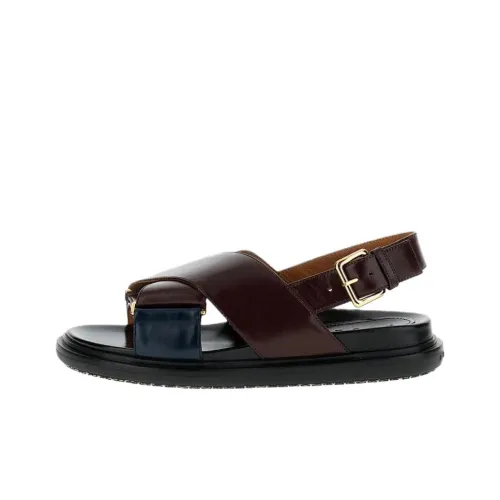 MARNI Fussbett One Ремень Сандалии Женские Темно-коричневый
