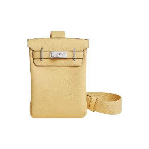 HERMES Hac a Dos Коровья кожа Togo Sling Сумка Обычный Мужской 1Z Jaune Poussin Цыплячий желтый
