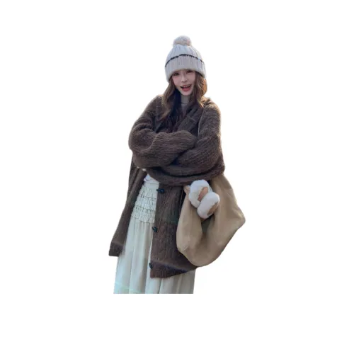 Vintage Cars Бархат Feel Пальто Женские