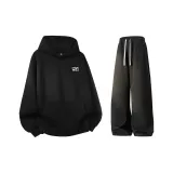 Черный с флисовой подкладкой + черные штаны с флисовой подкладкой