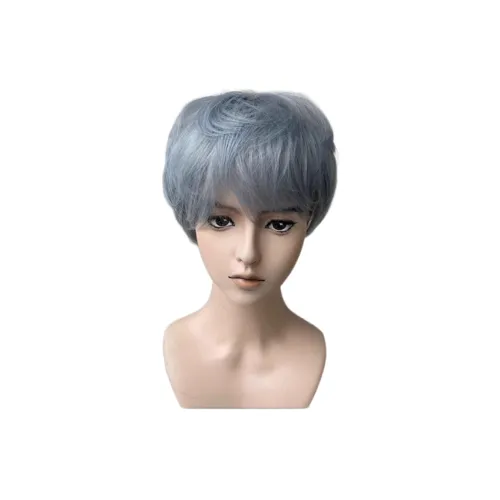 UMIFFA Мужской Парик Короткие Волосы Корейский Стиль Handsome Ледяной Синий Differential BROKEN COVER Естественный Наполняемость