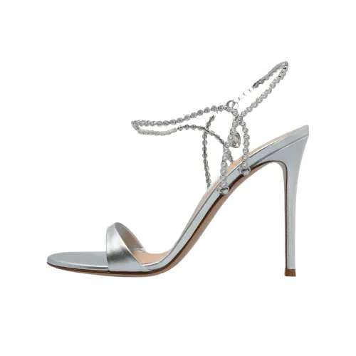 GIANVITO ROSSI One Ремешок Сандалии 9 см Женские Серебряные