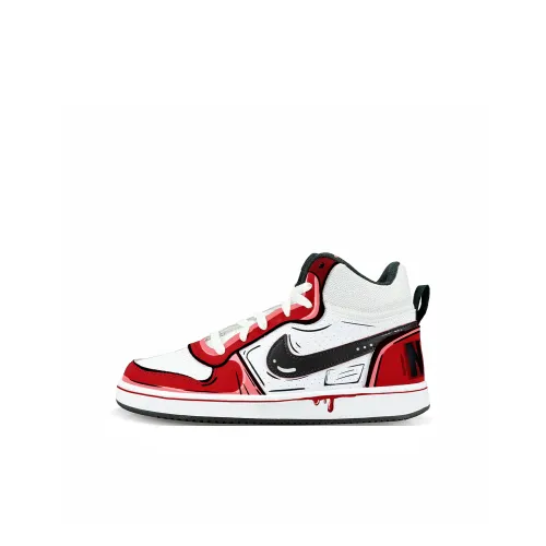 Nike Court Borough Jelly Slip-resistant High Top Скейтборд Кроссовки Red Детские
