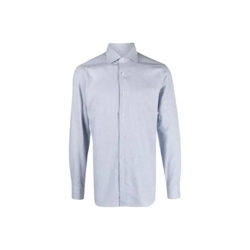BARBA Blue Men's Shirts BARBA Синие Мужские Рубашки