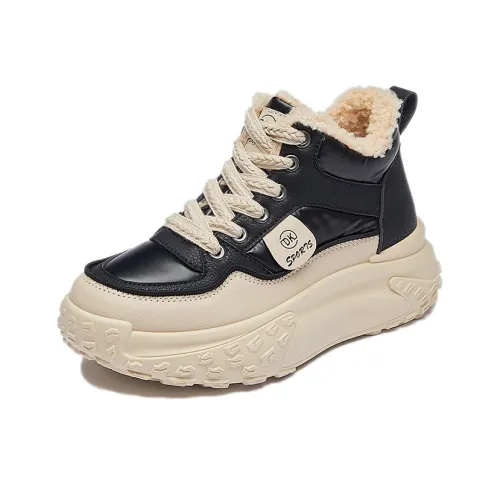 Lin's Travels Сноубутсы визуально увеличивают рост устойчивые к истиранию высокие утепленные женские