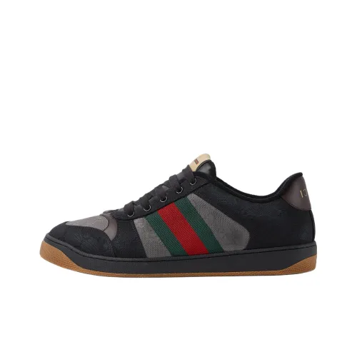 GUCCI Screener Low Топ Скейтборд Кроссовки Мужские Черные