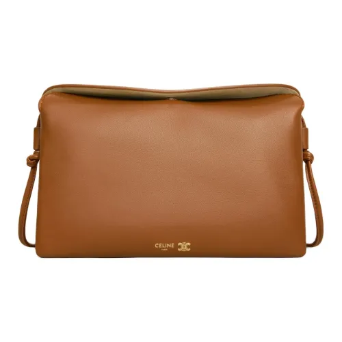 CELINE Trio Sheepskin Коровья кожа Спилок Клатч Мини Женский Светлый Умбра