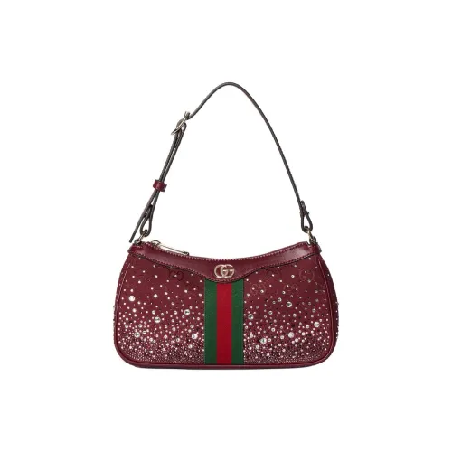 GUCCI Ophidia Холст Плечевая Сумка Маленькая Женская Красная