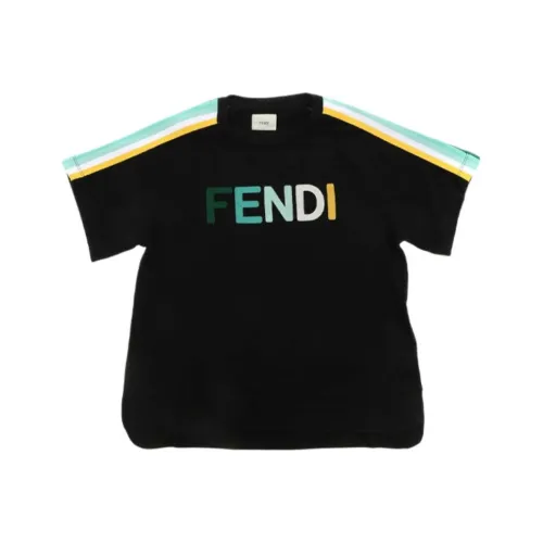 FENDI Черные Детские Рубашки T